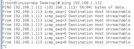 destination host unreachable
